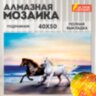 Картина стразами (алмазная мозаика) 40х50 см, ОСТРОВ СОКРОВИЩ "Бегущие по волнам", на подрамнике, 662428, 662428