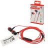 Наушники проводные внутриканальные с микрофоном SONNEN EP-H47RB, 1,1 м, красные/черные, 514129, 514129