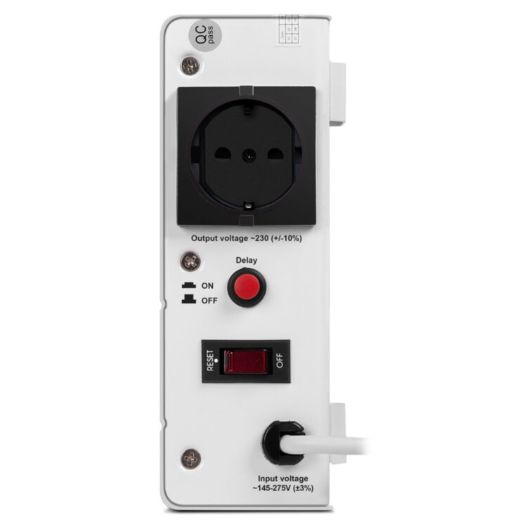 Стабилизатор SVEN SLIM-500 LCD, 400 Вт, 140-260 В, 1 евророзетка, настенное крепление, SV-012809, 354893