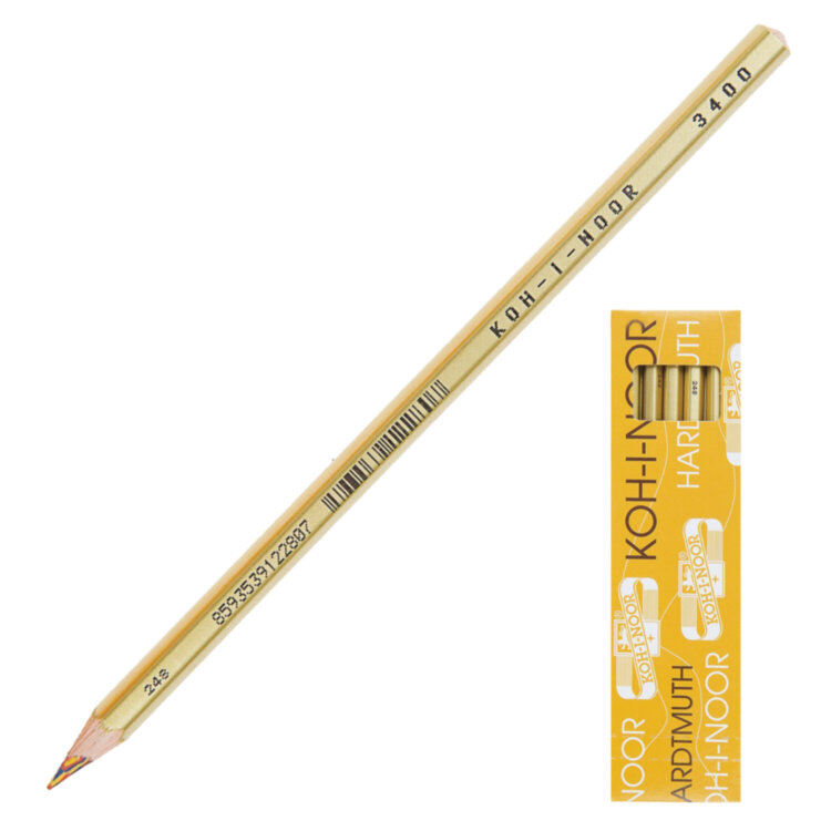 Карандаш с многоцветным грифелем KOH-I-NOOR "Aristochrom", 1 шт., шестигранный, утолщенный грифель 3,8 мм, натуральное дерево, 3400000002KD, 181128