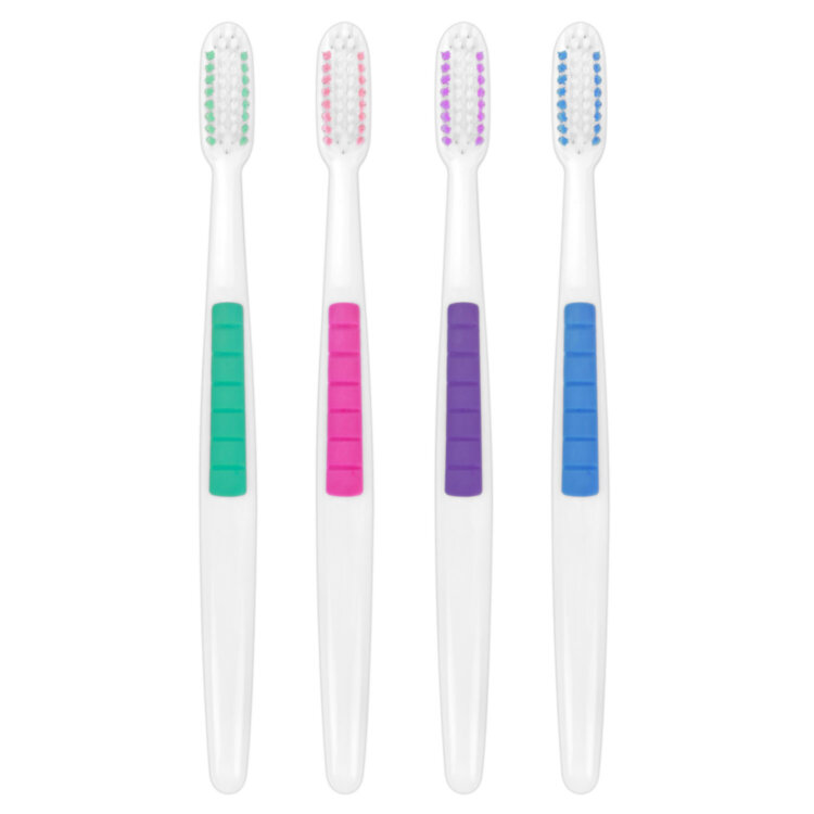 Зубная щетка жесткая CLASSIC WHITENING, КОМПЛЕКТ 12 шт. (10 + 2 в подарок), LAIMA DENT, 609694, 609694