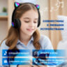 Наушники беспроводные игровые накладные, с ушками, светящиеся, черные DASWERK VZV-23M, 513800, 513800