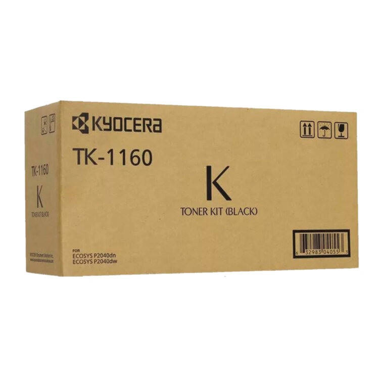 Тонер-картридж KYOCERA (TK-1160) Ecosys P2040dn/P2040dw, ресурс 7200 стр., оригинальный, 1T02RY0NL0, 320889