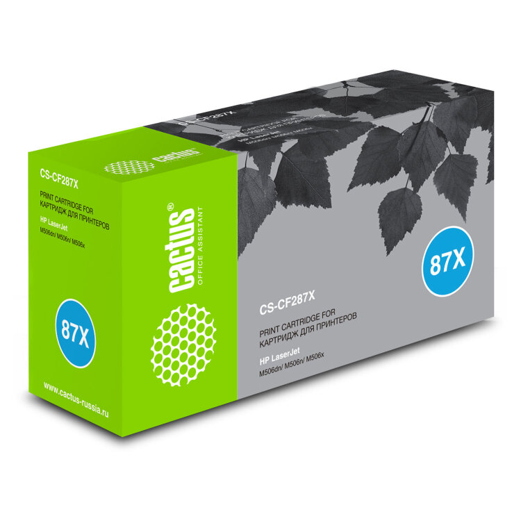 Картридж лазерный CACTUS (CS-CF287X) для HP LaserJet M506dn/M506x/M527dn, ресурс 18000 стр., 362305