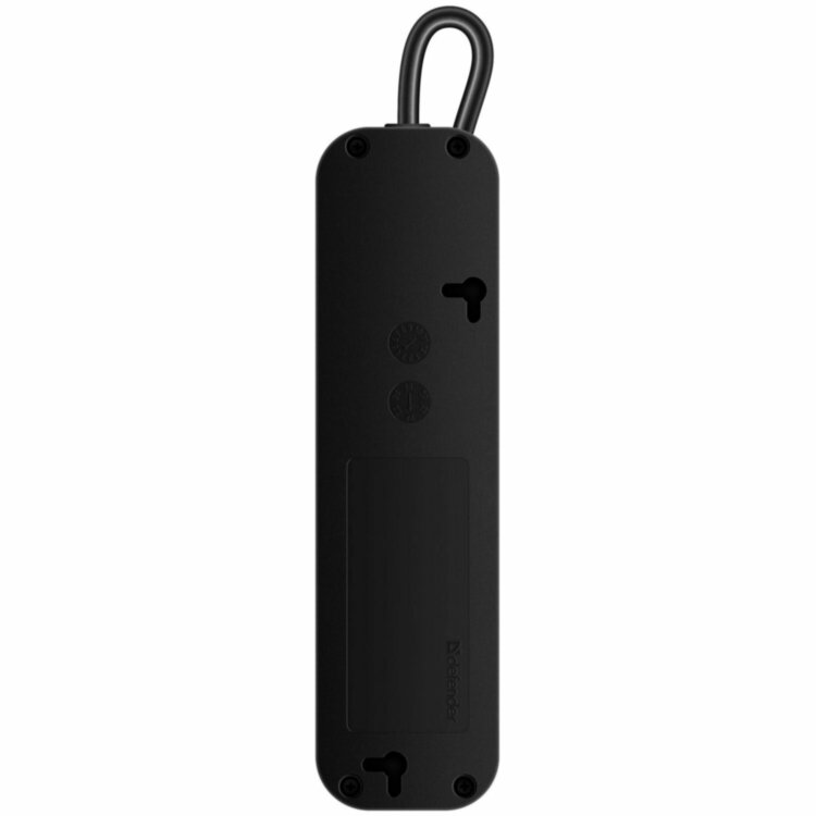Удлинитель сетевой DEFENDER G330, 3 розетки, c заземлением, выключатель, 10А, длина 3 м, черный, 99334, 514031