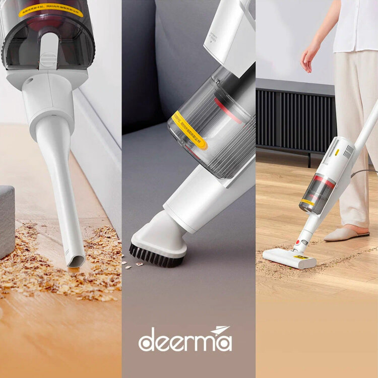 Пылесос вертикальный XIAOMI DEERMA DX888, 3 в 1, потребляемая мощность 600 Вт, контейнер 0,45 л, белый, 456456