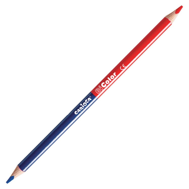 Карандаши двусторонние CARIOCA "Bi-color", 12 штук, 24 цвета, трехгранные, грифель 3 мм, натуральное дерево, 42991, 181703