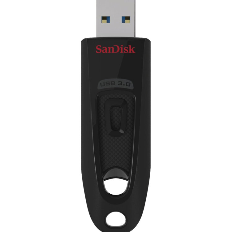 Флеш-диск 128 GB, SANDISK Cruzer Ultra, USB 3.0, черный, SDCZ48-128G-U46, 512231