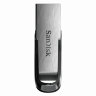 Флеш-диск 32 GB, SANDISK Ultra Flair, USB 3.0, металлический корпус, серебристый/черный, SDCZ73-032G-G46, 512218