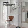 Вешалка-стойка BRABIX "CR-848" на мраморном диске, металл, 4+3 крючка, цвет коричневый, 606435, 606435