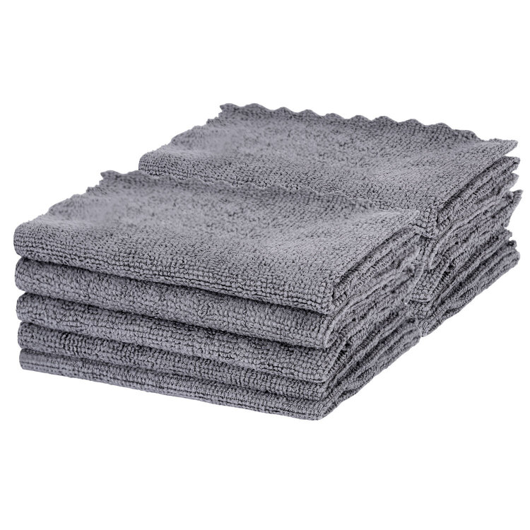 Салфетки из МИКРОФИБРЫ 30х30 см, GRAY, big pack, КОМПЛЕКТ 10 штук, 180 г/м2, LAIMA HOME, 700609, 700609