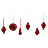 Елочные украшения из бумаги, НАБОР 6 шт., с глиттером, цвет бургунди, ЗОЛОТАЯ СКАЗКА, 592540, 592540