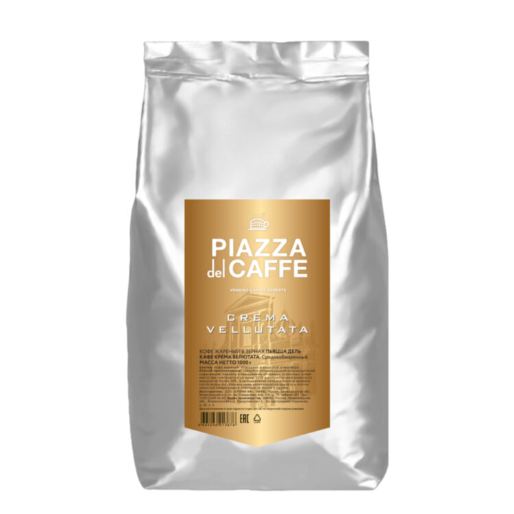 Кофе в зернах PIAZZA DEL CAFFE "Crema Vellutata" 1 кг, 1367-06, 621981