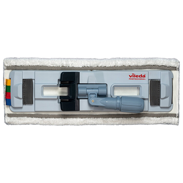 Насадка МОП плоская 40 см, VILEDA PROFESSIONAL "МикроПур УльтраСпид Про", уши (ТИП УВ) микрофибра, белый, 167281, 703631