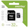 Карта памяти micro SDHC, 32 GB, SMARTBUY, 10 Мб/сек. (class 10), с адаптером, SB32GBSDCL10-01, 512806