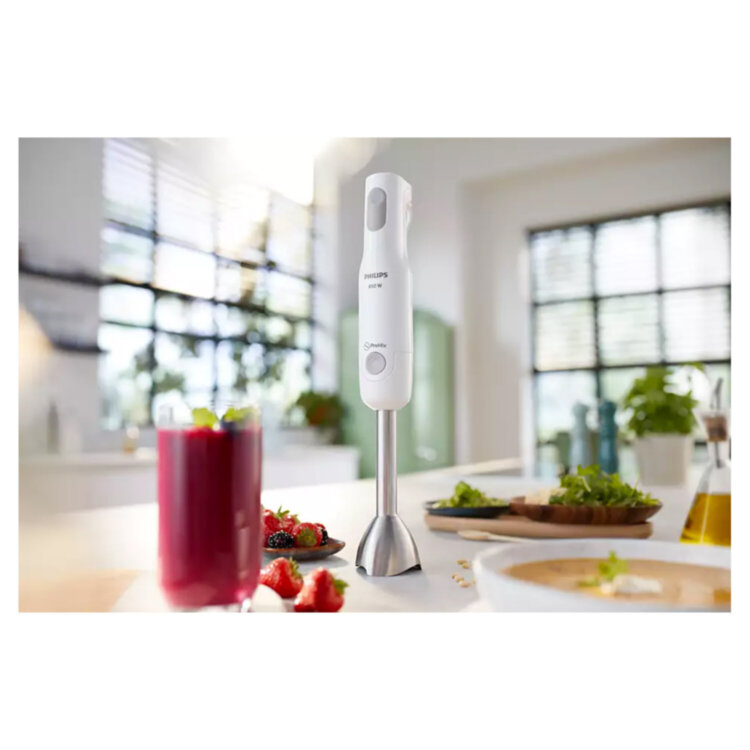 Блендер погружной PHILIPS HR2534/00, 650 Вт, 1 скорость, 1 насадка, стакан, белый, 456935