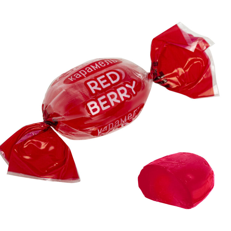 Карамель леденцовая RED BERRY с ягодным вкусом, 500 г, ВК289, 622403