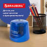Точилка электрическая BRAUBERG DOUBLE BLADE BLUE, двойное лезвие, питание от 2 батареек AA, 229605, 229605
