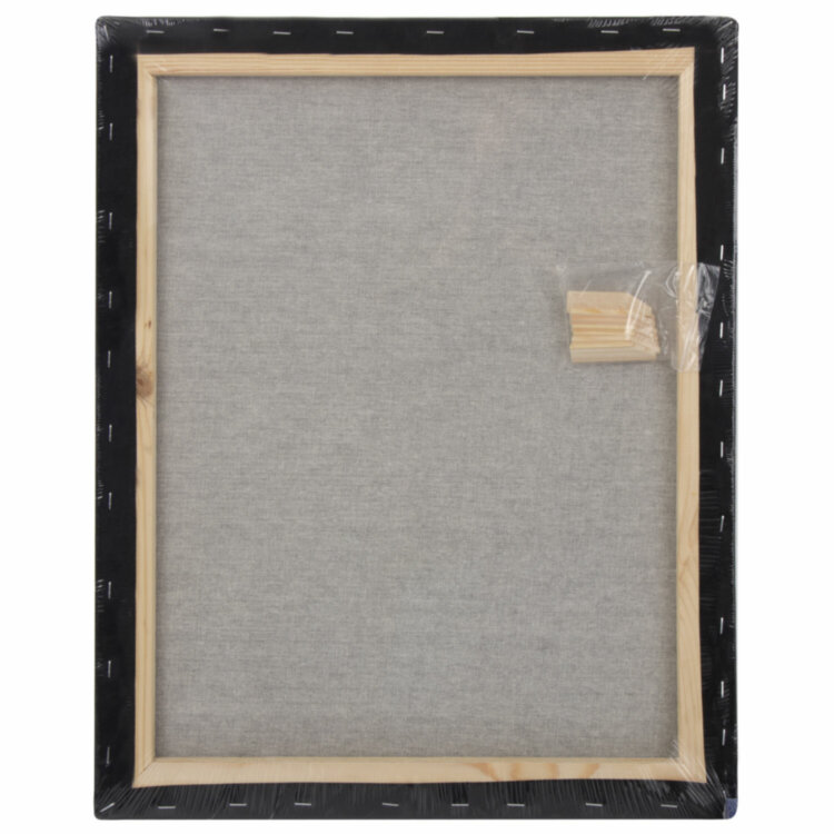 Холст на подрамнике черный BRAUBERG ART CLASSIC, 40х50см, 380 г/м, хлопок, мелкое зерно, 191651, 191651