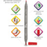 Фломастеры двусторонние BRAUBERG "PREMIUM" "DUAL-TIP", 10 шт., 10 цветов, два наконечника, картонная коробка с европодвесом, 151946, 151946