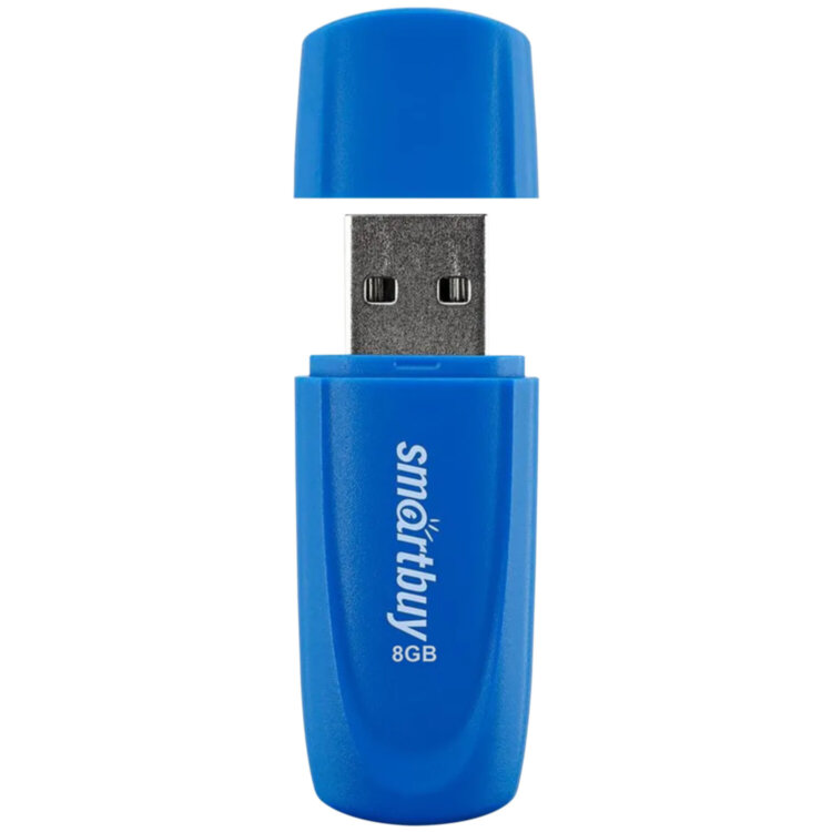 Флеш-диск 8 GB SMARTBUY Scout USB 2.0, синий, SB008GB2SCB, 513759