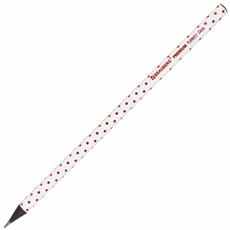 Карандаш чернографитный BRAUBERG "PREMIUM TURKEY", 1 шт., "Dots", НВ, ассорти, дисплей, 181563, 72 штук, 181563