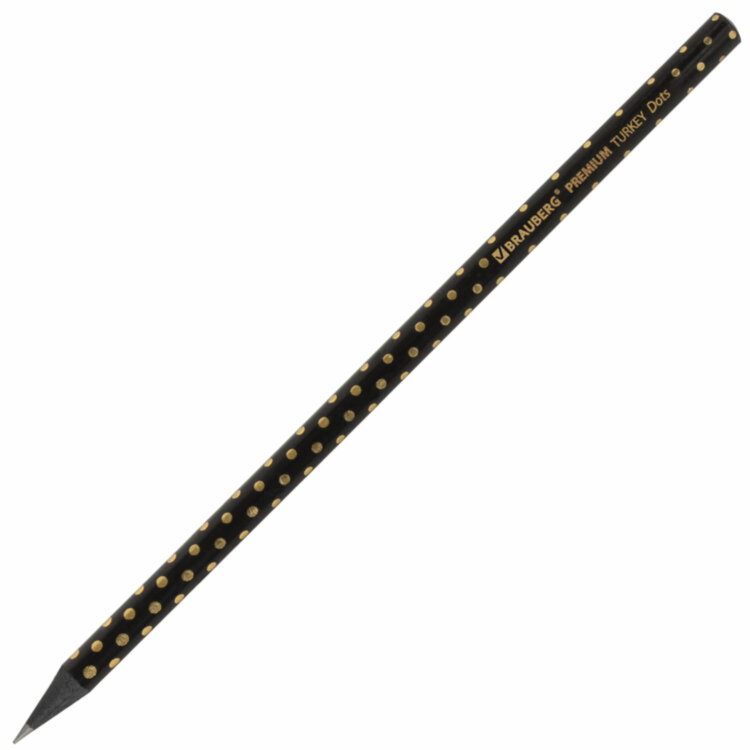 Карандаш чернографитный BRAUBERG "PREMIUM TURKEY", 1 шт., "Dots", НВ, ассорти, дисплей, 181563, 72 штук, 181563