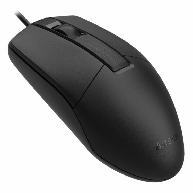 Мышь проводная A4TECH OP-330, USB, 2 кнопки + 1 колесо-кнопка, оптическая, черная, 1530236, 513922