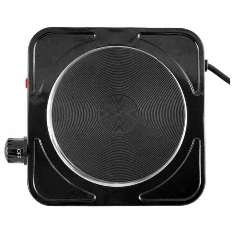Настольная электрическая плита CENTEK CT-1506, 1000 Вт, 1 конфорка, 5 режимов нагрева, черная, CT-1506 Black, 457590
