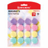 Магниты 30 мм, НАБОР 16 шт., BRAUBERG "PASTEL", блистер, 272519, 272519