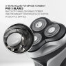 Электробритва POLARIS PMR 0305R PRO 5, 3 головки, аккумулятор, сухое и влажное бритье, черная, 51919, 456716