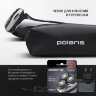 Электробритва POLARIS PMR 0305R PRO 5, 3 головки, аккумулятор, сухое и влажное бритье, черная, 51919, 456716