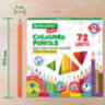 Карандаши цветные BRAUBERG KIDS NEW, 72 цвета, трехгранные, грифель 3 мм, 182005, 182005