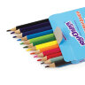 Карандаши цветные ЮНЛАНДИЯ "ЮНЛАНДИК БЫСТРЕЕ ВСЕХ", 12 цветов, трехгранные, грифель 3 мм, натуральное дерево, 181388, 181388