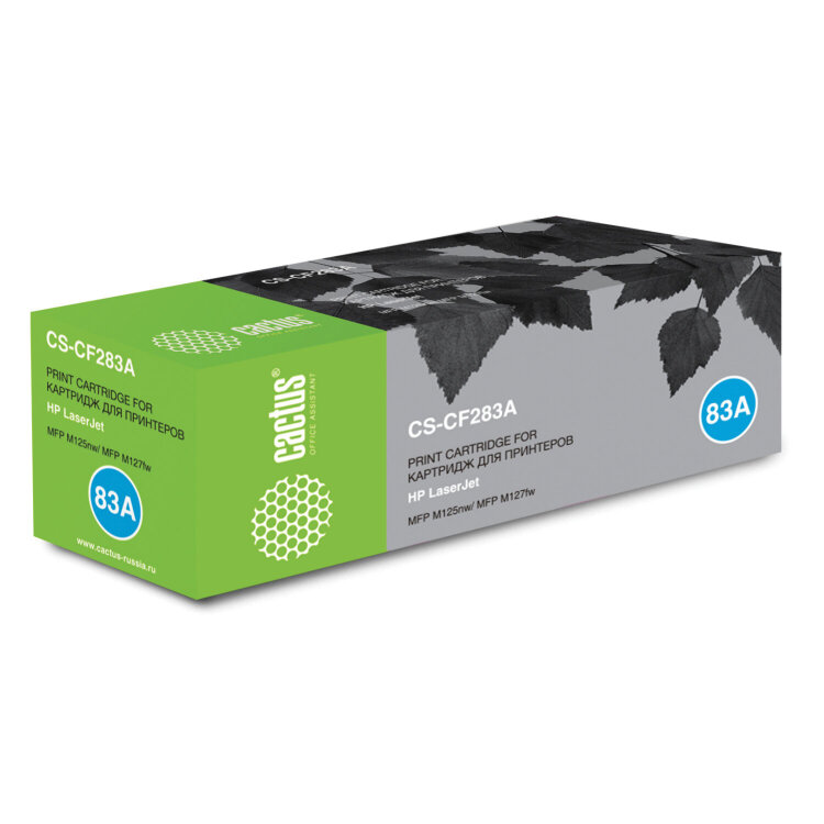 Картридж лазерный CACTUS (CS-CF283A) для HP LaserJet Pro M125/M201/M127/M225, ресурс 1500 стр., 361964