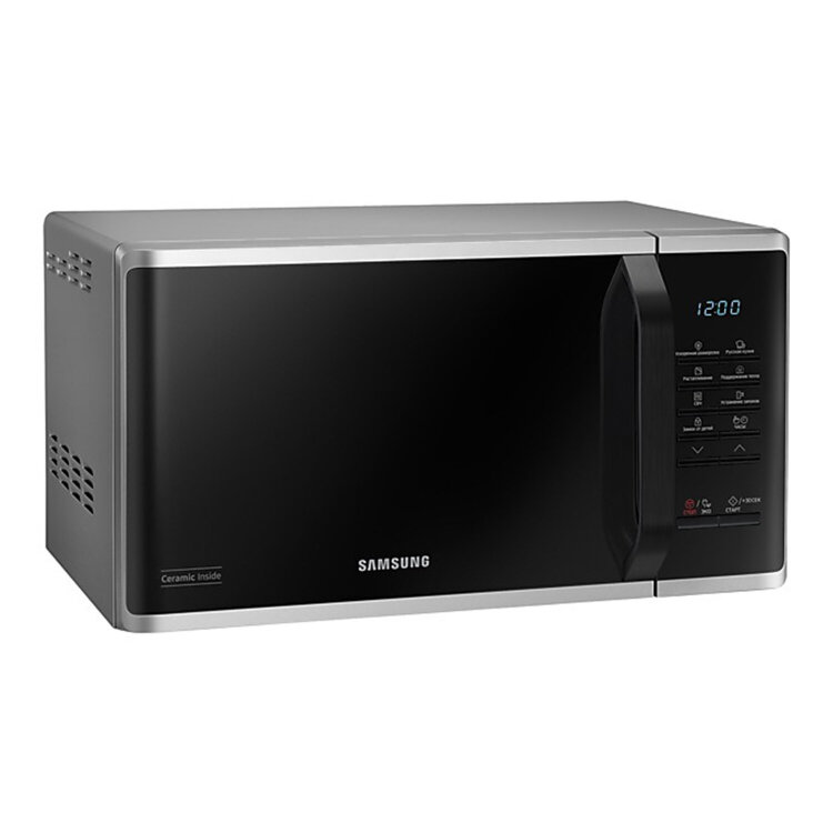Микроволновая печь SAMSUNG MS23K3513AS/BW, объем 23 л, мощность 800 Вт, механическое управление, 457189