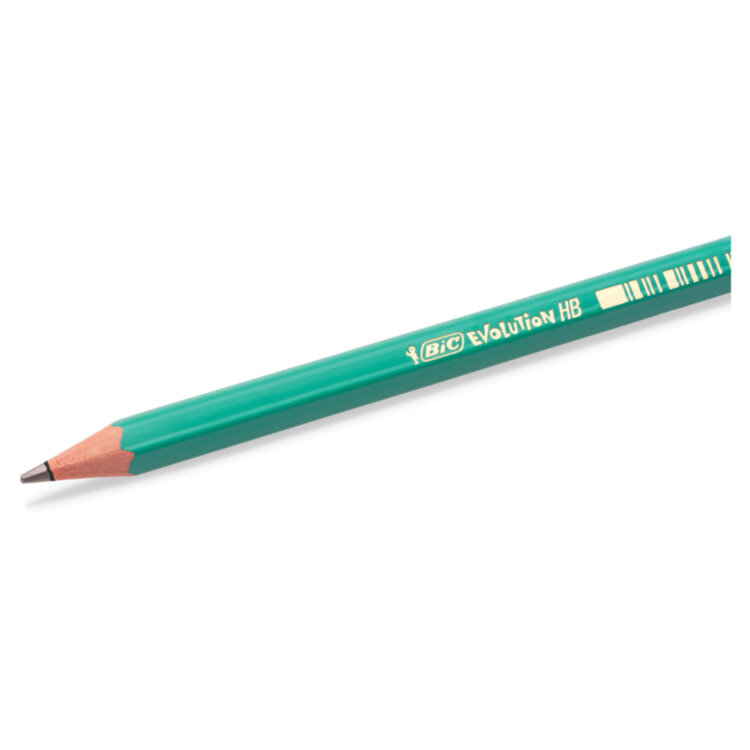 Карандаш чернографитный BIC, 1 шт., "Evolution", HB, с ластиком, корпус зеленый, 8803323, 36 штук, 180094