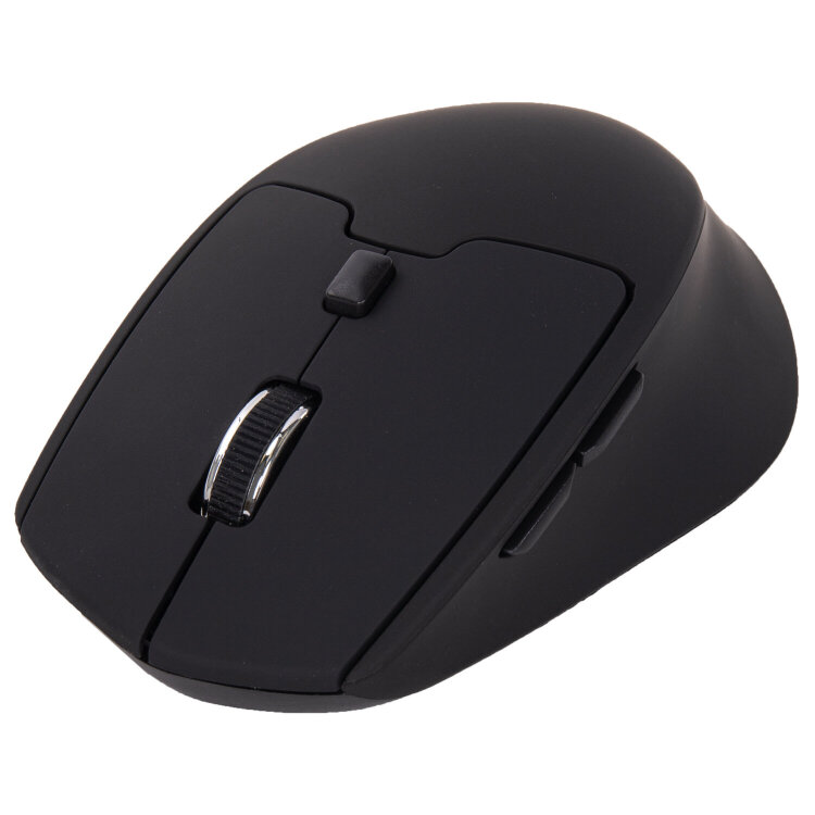 Мышь беспроводная SONNEN V33, USB, 800/1200/1600 dpi, 6 кнопок, оптическая, черная, SOFT TOUCH, 513517, 513517
