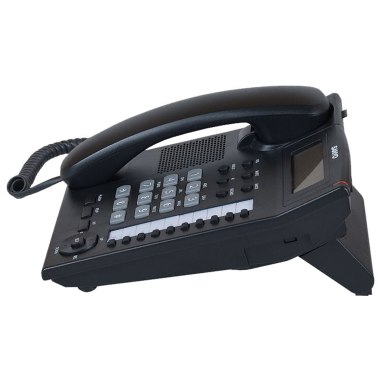 Телефон SANYO RA-S517B, спикерфон, память 30 номеров, тональный / импульсный режим, черный, 263236
