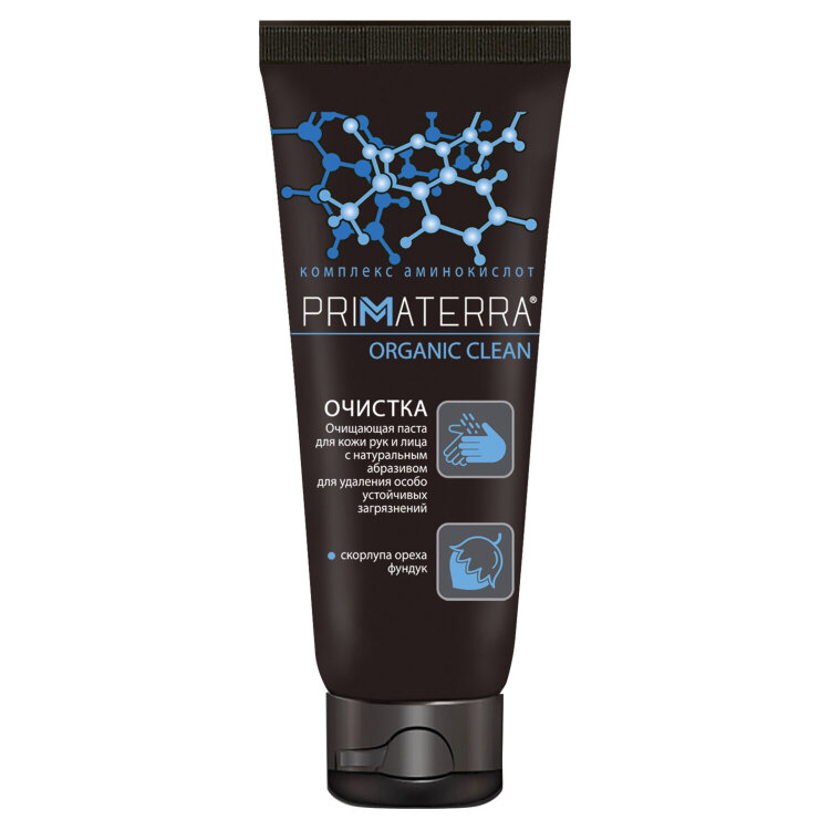 Паста очищающая, 200 мл, PRIMATERRA ORGANIC CLEAN, от сильных загрязнений с натуральным абразивом, 609017