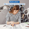 Готовальня BRAUBERG SCHOOL KIT, 8 предметов, циркуль 115 мм, чертежные принадлежности, металлический пенал со справочными материалами,210712, 210712