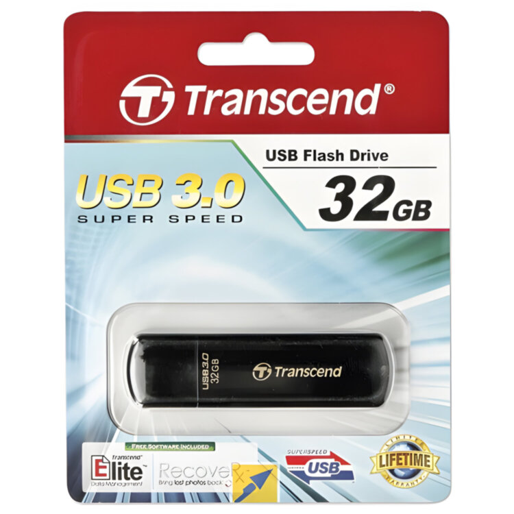 Флеш-диск 32 GB, TRANSCEND Jetflash 700, USB 3.0, черный, TS32GJF700, 510547