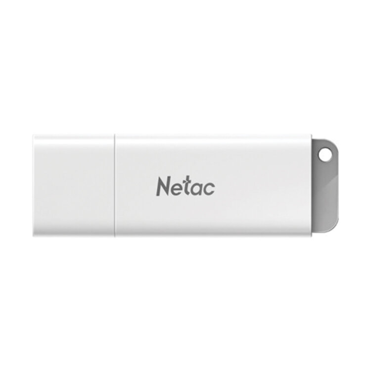 Флеш-диск 16 GB NETAC U185, USB 2.0, белый, NT03U185N-016G-20WH, 513702