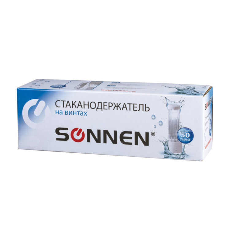 Стаканодержатель SONNEN CH-33, 50 стаканов, на винтах, белый, 452423, 452423