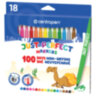 Фломастеры 18 ЦВЕТОВ CENTROPEN "Just Perfect", смываемые, устойчивы к высыханию, 2510/18KK, 725101801, 151175