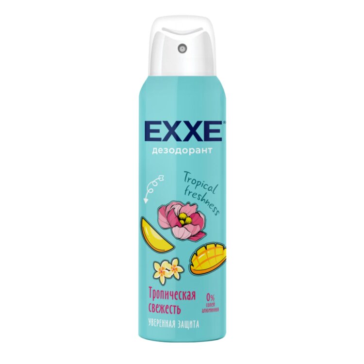 Дезодорант для тела женский 150 мл EXXE TROPICAL FRESHNESS "Тропическая свежесть", С0007354, 703120