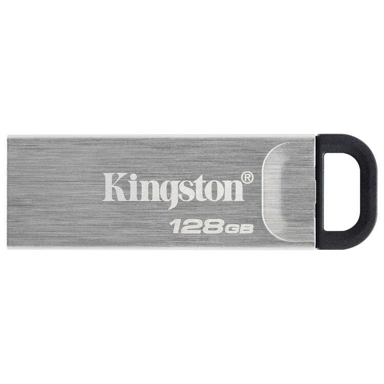 Флеш-диск 128 GB KINGSTON DataTraveler Kyson, разъем USB 3.2, серебряный, DTKN/128GB, 514063