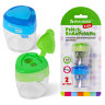 Точилки BRAUBERG KIDS "MAXI", 2 ШТУКИ, 2 отверстия, с большим контейнером, трехгранный корпус, цвета ассорти, блистер, 271947, 271947