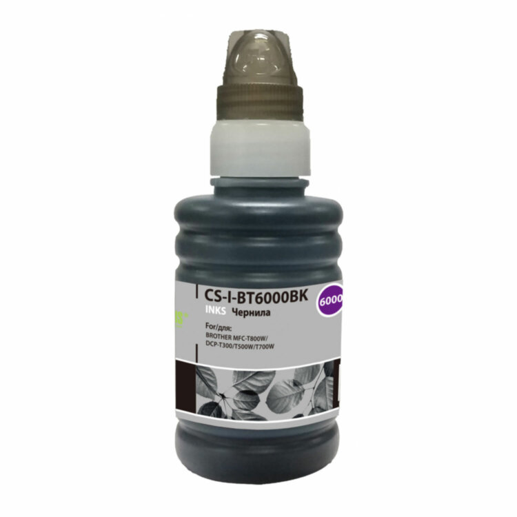 Чернила CACTUS (CS-I-BT6000BK) для Brother DCP-T300/T500W/T700W/MFC-T800W, черные, 0,1 л, 364196