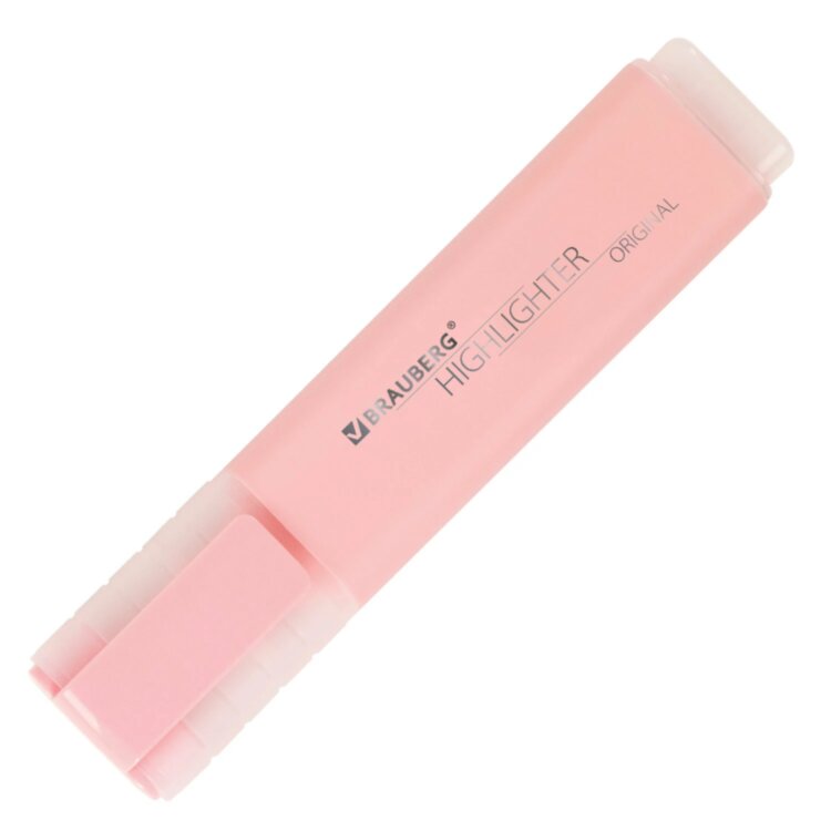 Текстовыделитель BRAUBERG "ORIGINAL PASTEL", ПАСТЕЛЬНЫЙ РОЗОВЫЙ, линия 1-5 мм, 151693, 151693